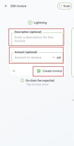 واریز btc به کیف پول لایتنینگ