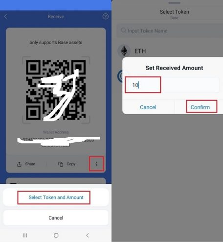 مراحل واریز به imtoken