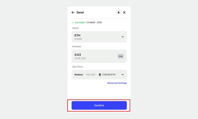 تایید تراکنش در کیف پول بلاک ولت