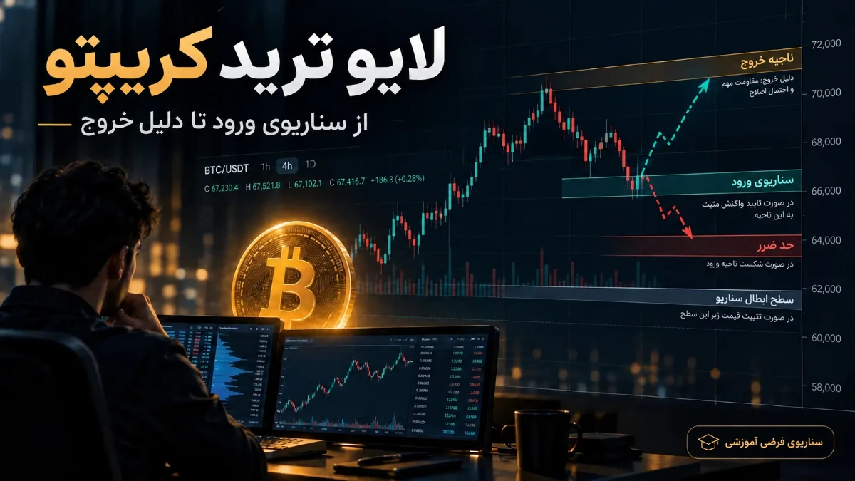 لایو ترید کریپتو از سناریوی ورود تا دلیل خروج